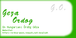 geza ordog business card