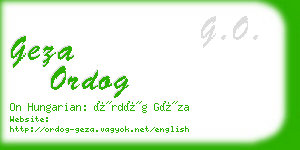 geza ordog business card